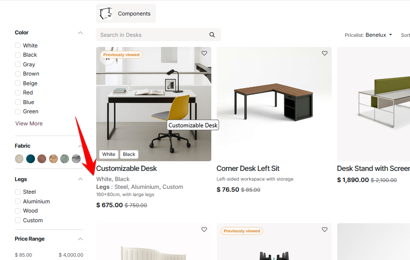 Product attribute values displayed without the attribute name