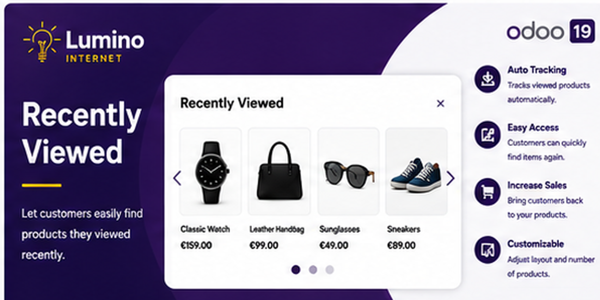 Lumino Recently Viewed for Odoo 19