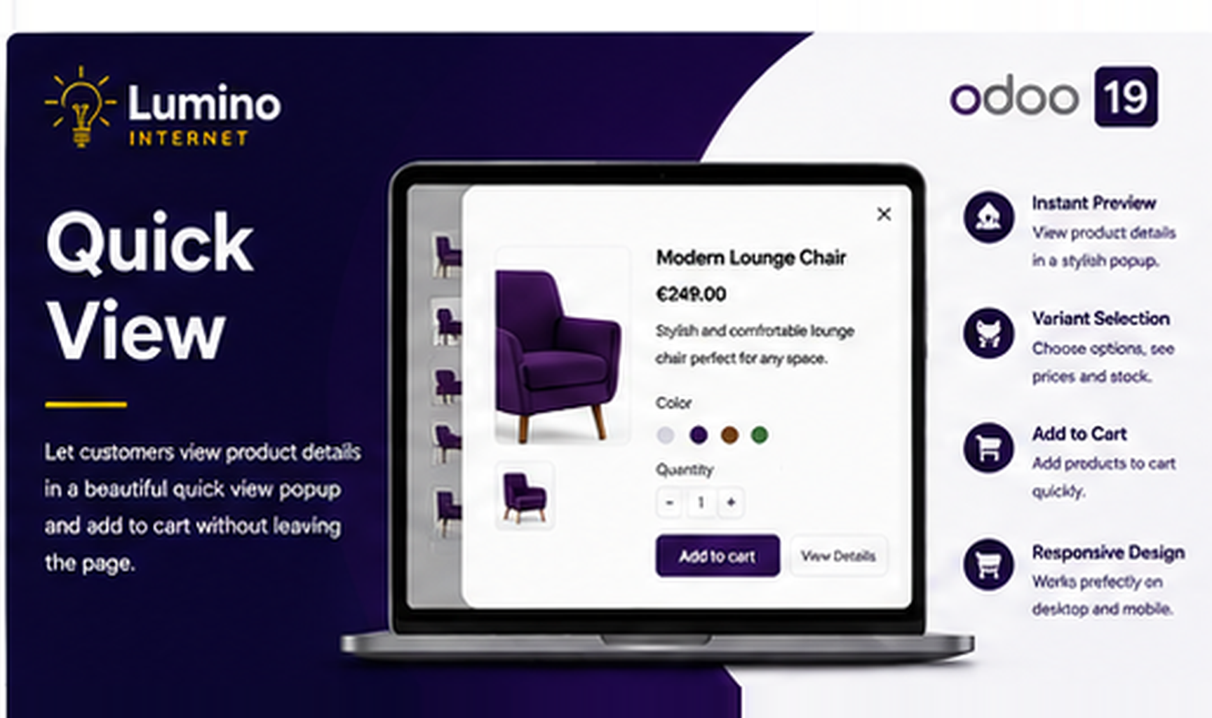 Lumino Quick View for Odoo 19